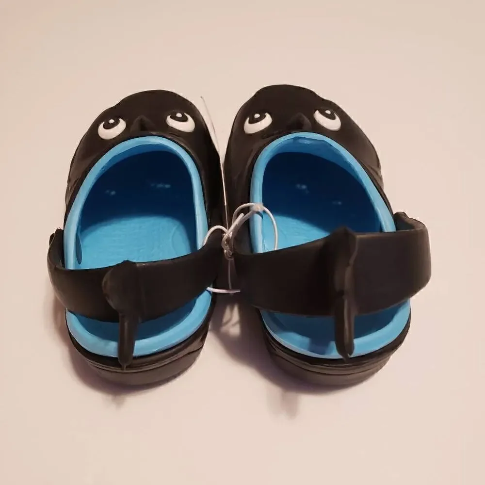 3 For $15 Toddler Boy's Black Shark Clogs